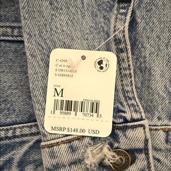 Free People Blue Jean Jacket with Gray Hood - Picture 5 of 5